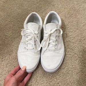 Women’s White Vans Sneakers